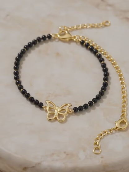 Mariposa Gold Butterfly Beaded Bracelet