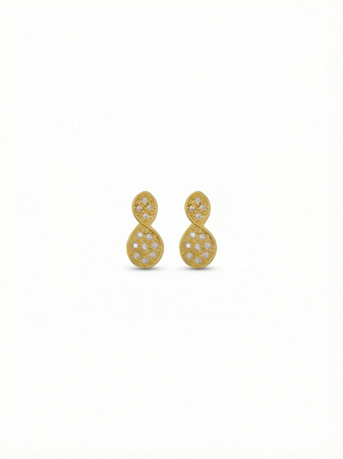 18k gold plated  earrings with a white background