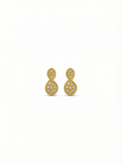18k Gold plated  earrings with a white background